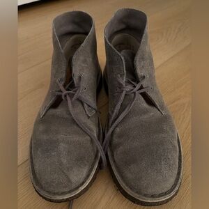 Clarks Gray Suede Chukka Boots